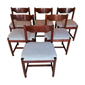 Lot de 6 chaises en teck