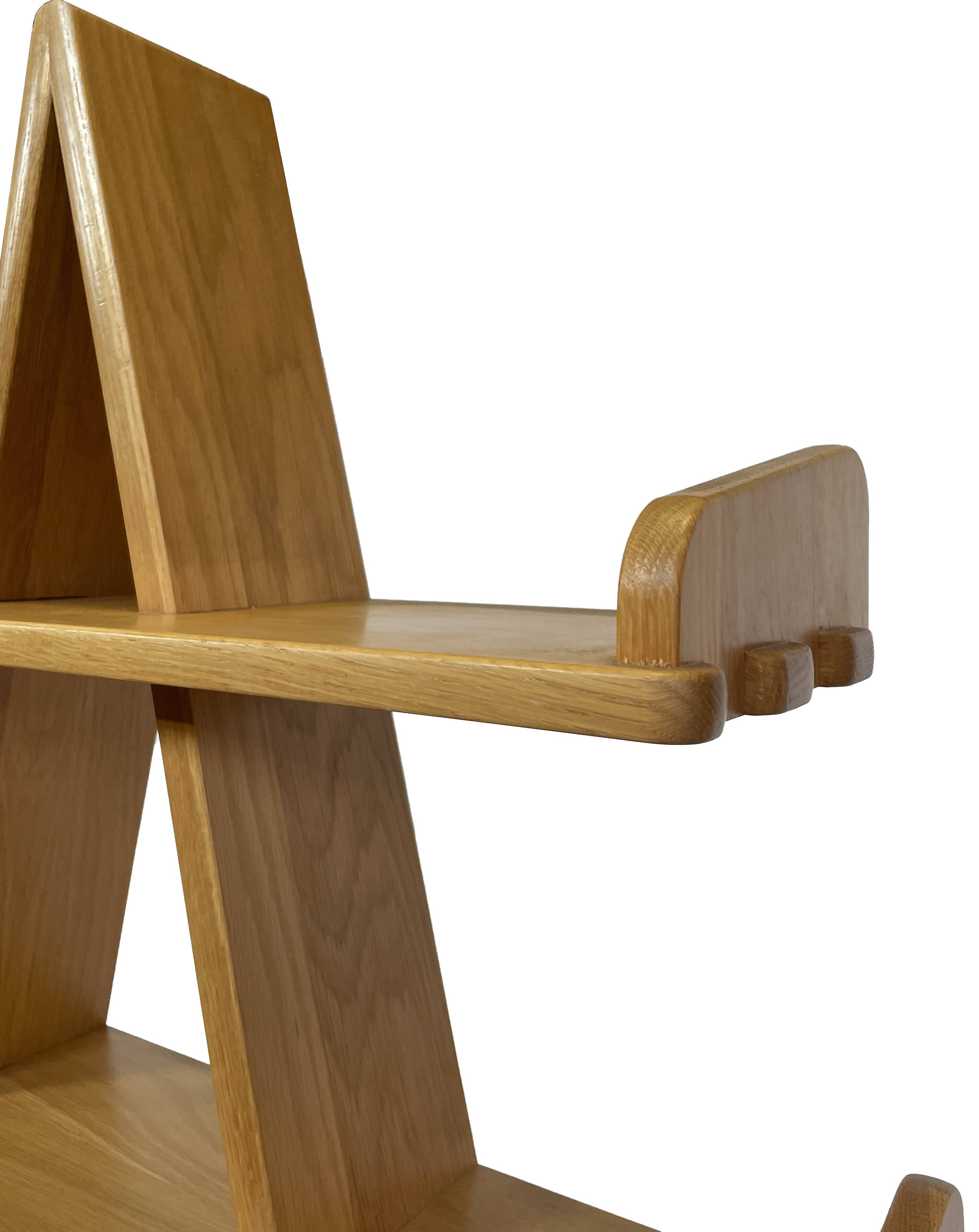 Vintage pyramid cabinet bookcase solid wood design