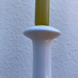 Set of 4 white ceramic candle holders