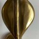 Large brass cobra wall candle holder