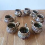 Set of 6 cups - vintage ceramics - year 60 / 70