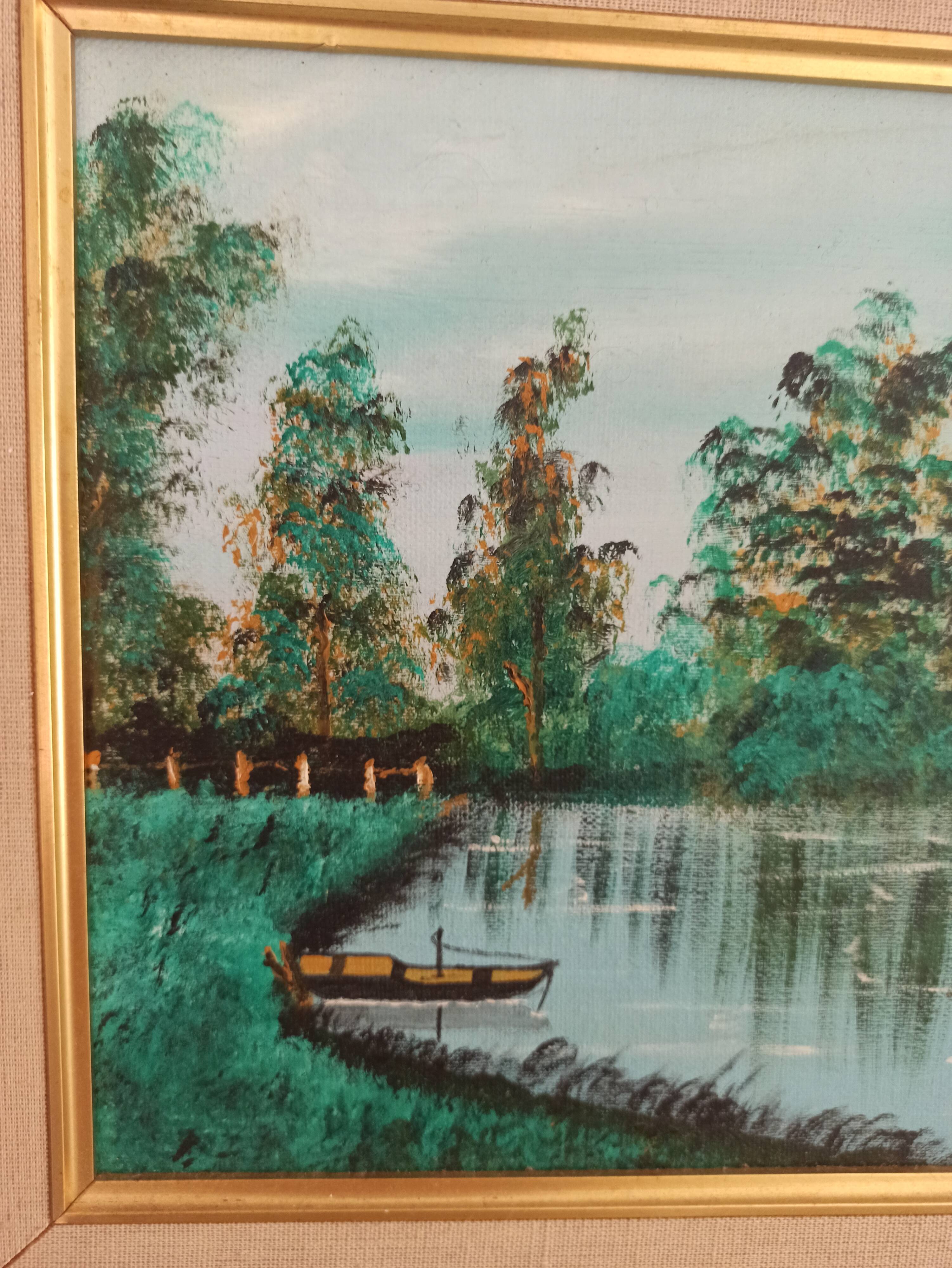 Oil painting with a beautiful quality frame.
