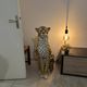 Large glazed ceramic cheetah statue - Vintage decoration