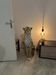 Large glazed ceramic cheetah statue - Vintage decoration