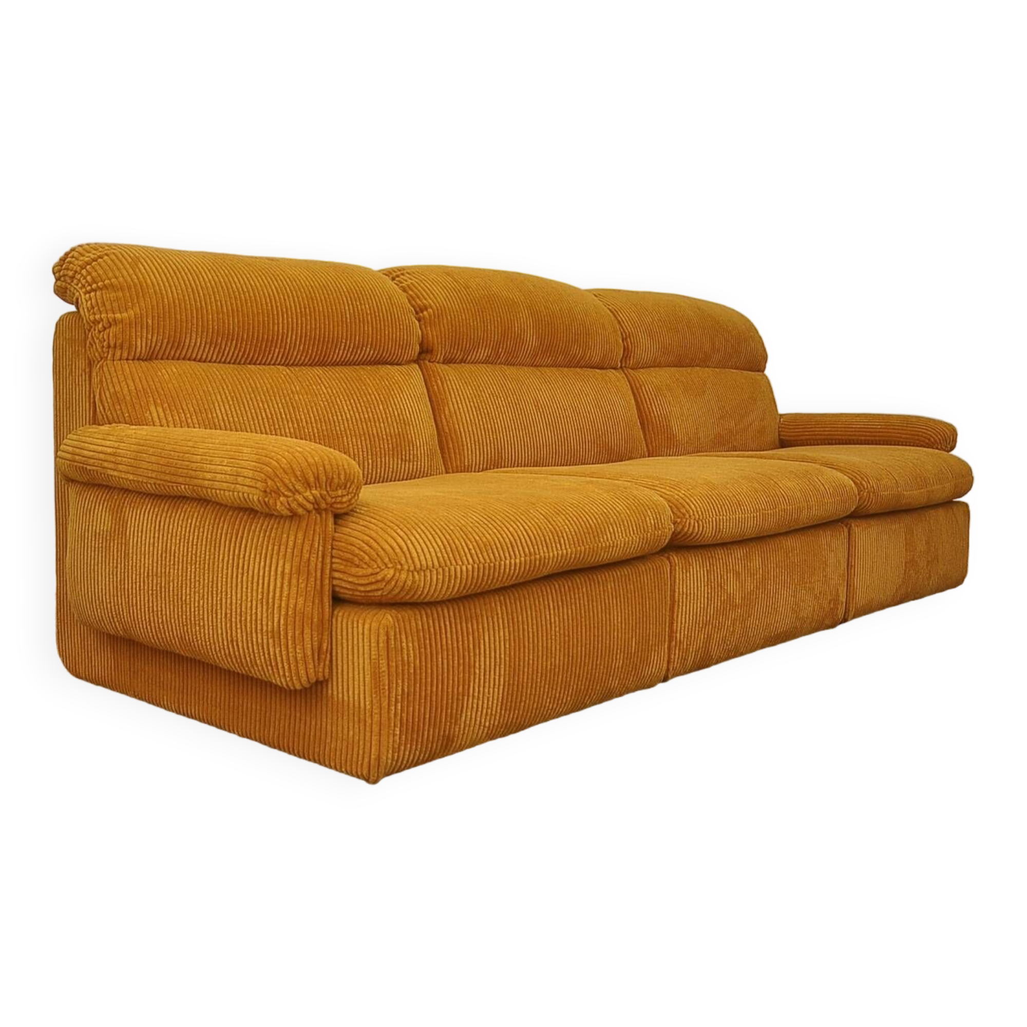 Yellow modular sofa, 1970s, set of 3