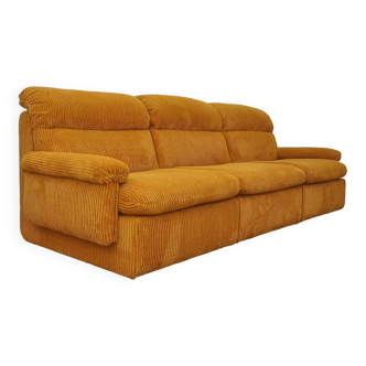 Yellow modular sofa, 1970s, set of 3