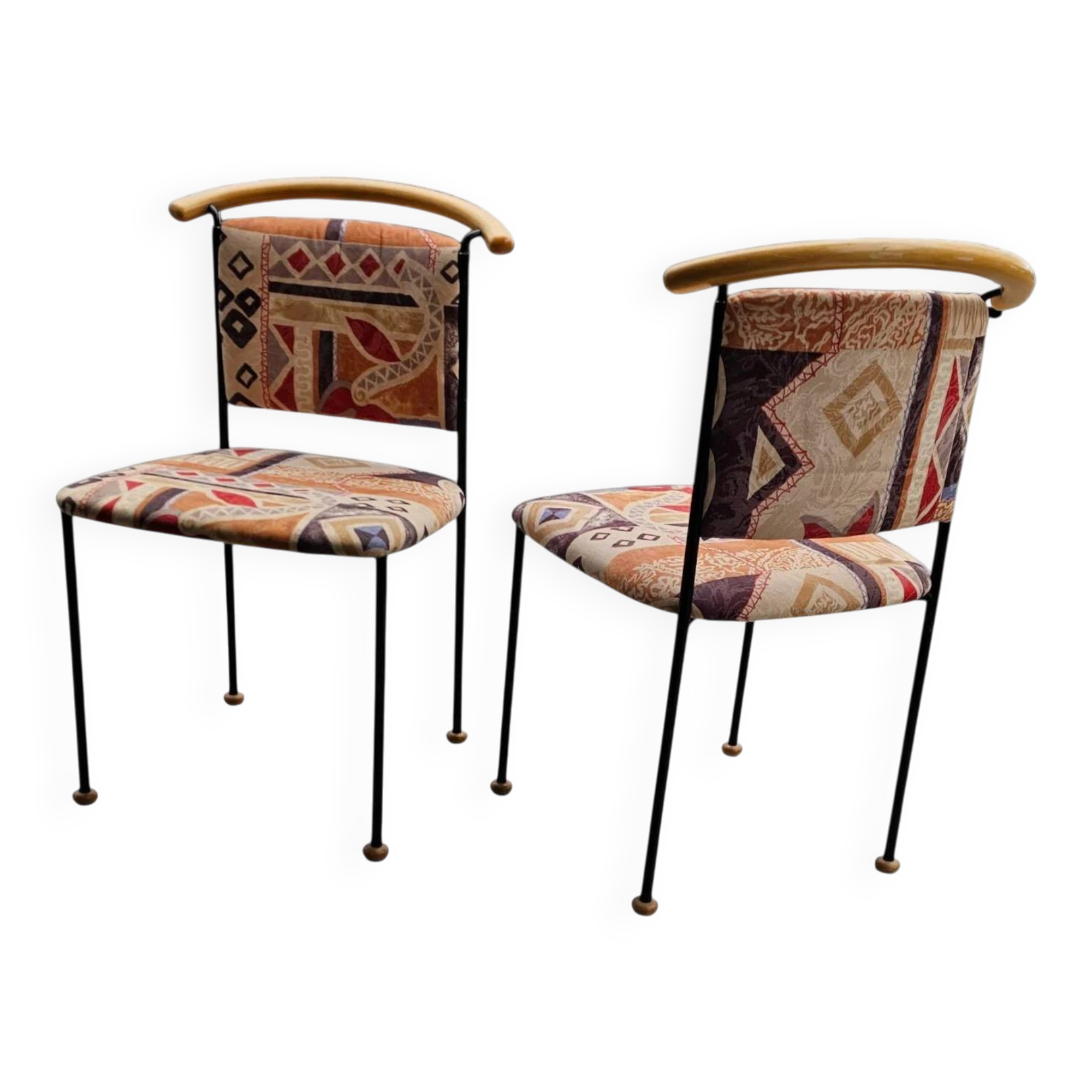 2 x Vintage Italian side / desk chair 1980s