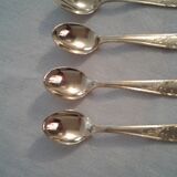 Box 6 small spoons, golden gold fin, style Louis XV