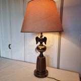 Imposing 1950s German table lamp with a milk figure