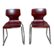 pair of vintage Flötotto chairs in pagwood 1970