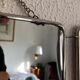 Mirror triptych vintage raspberry barber 1960 - 23 x 56 cm
