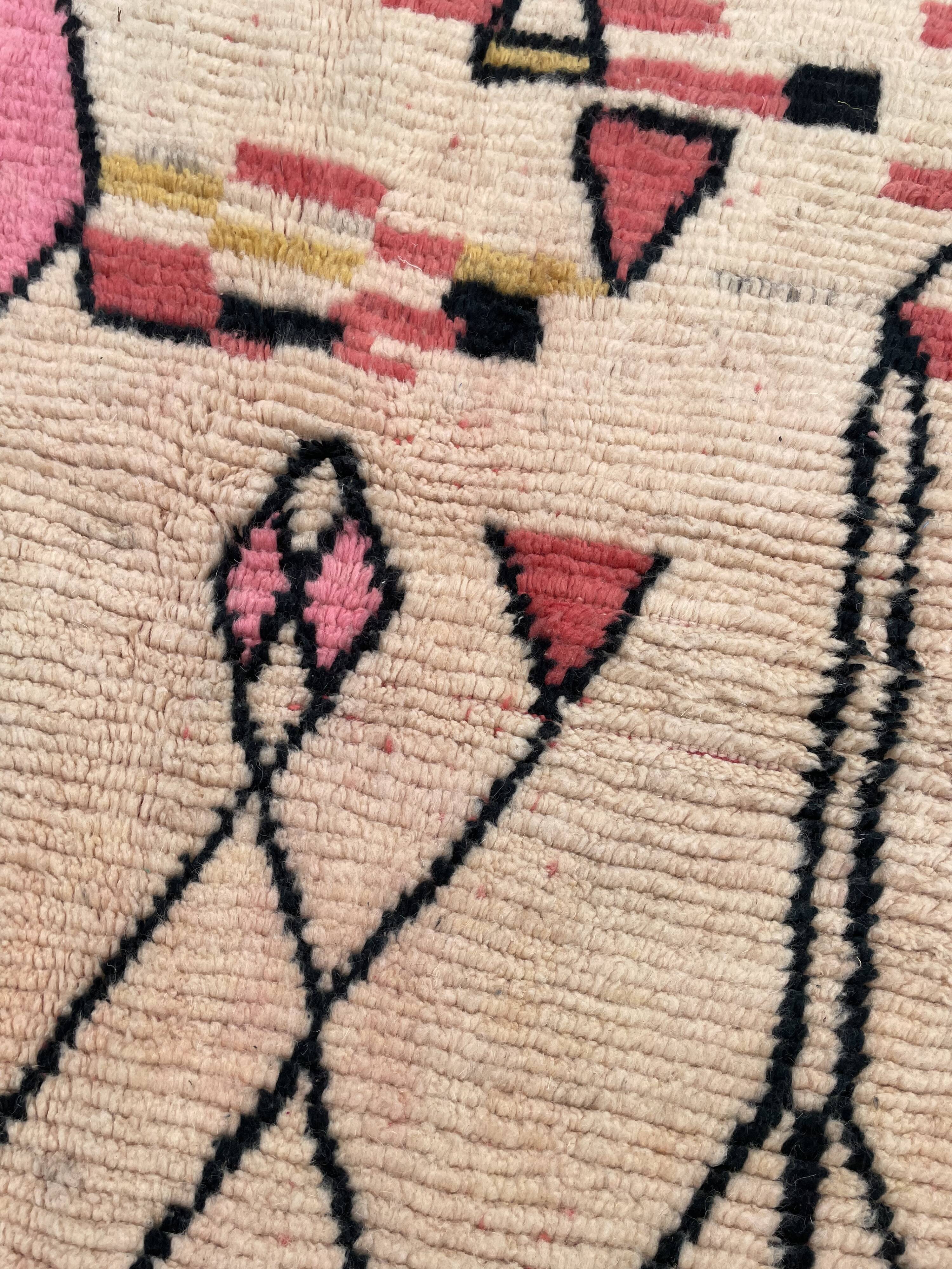 Living room rug berbere Boujad wool
