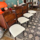 Series of 4 mahogany chairs 40s