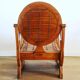 Fauteuil colonial en bois et bambou