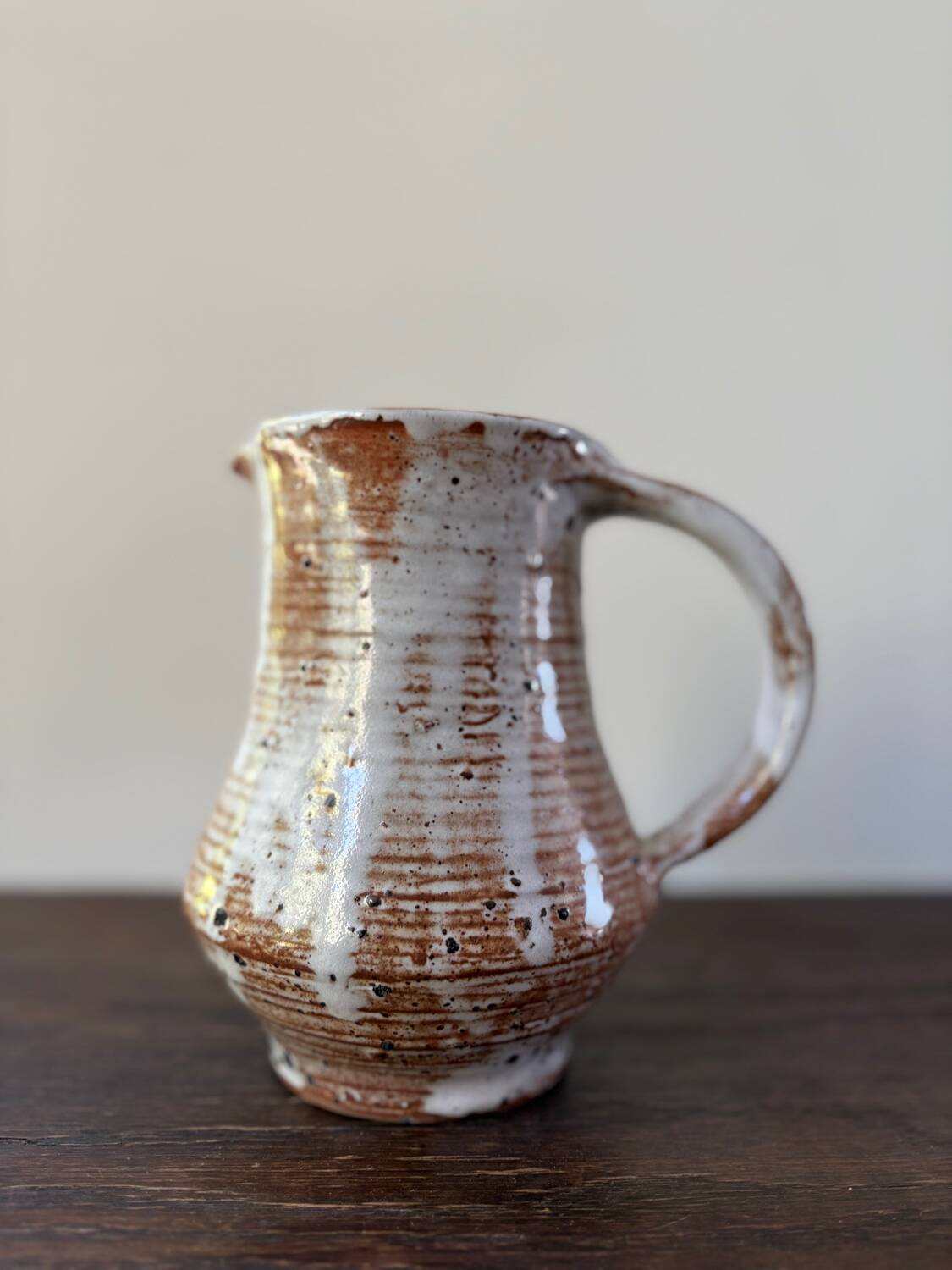 Chantal and Thierry Blanc ceramic pitcher, vintage 70s