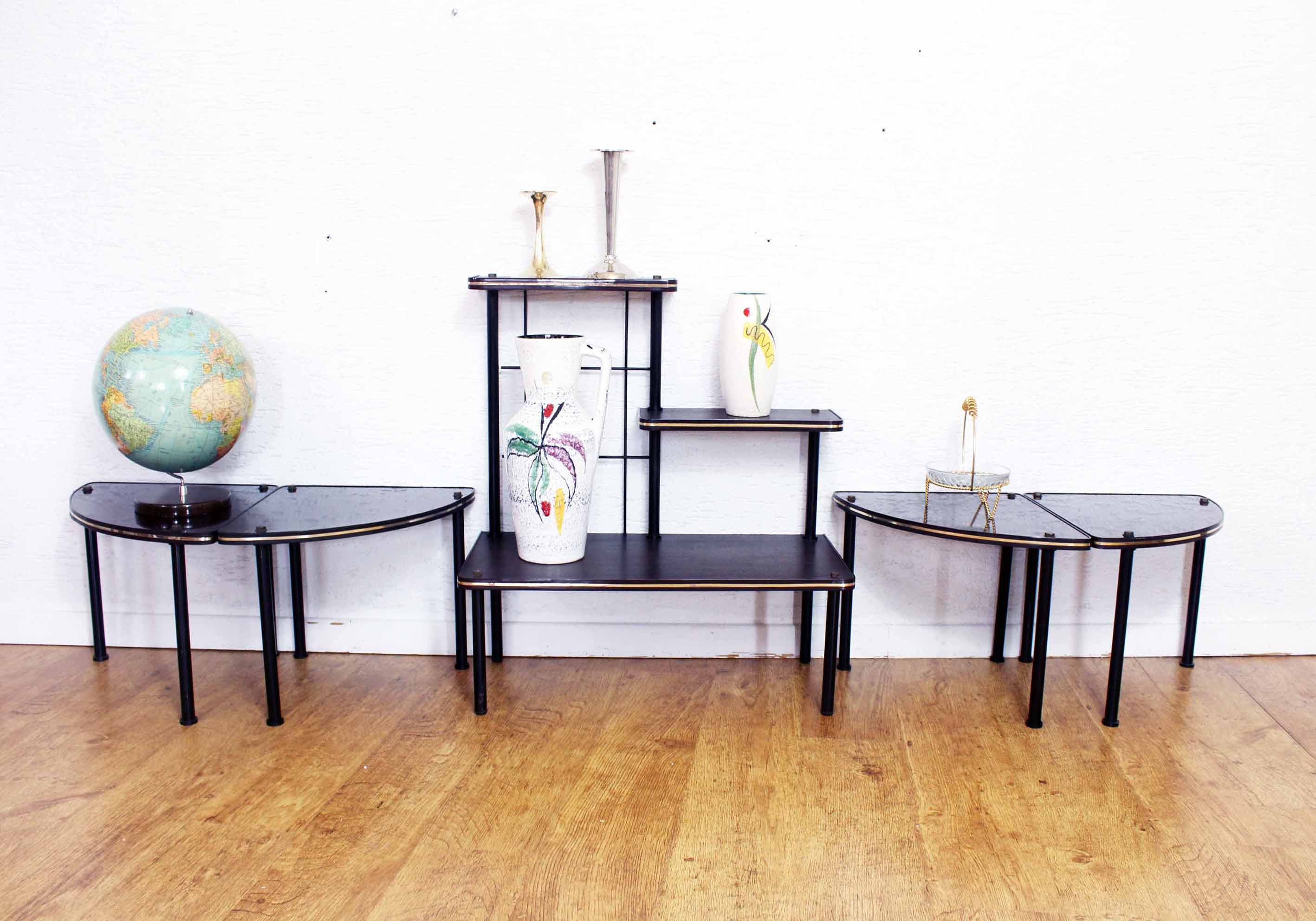 Set modulable tables d'apooint et porte plantes à étages