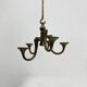 Brutalist bronze hanging chandelier by Michael Harjes, 1970s