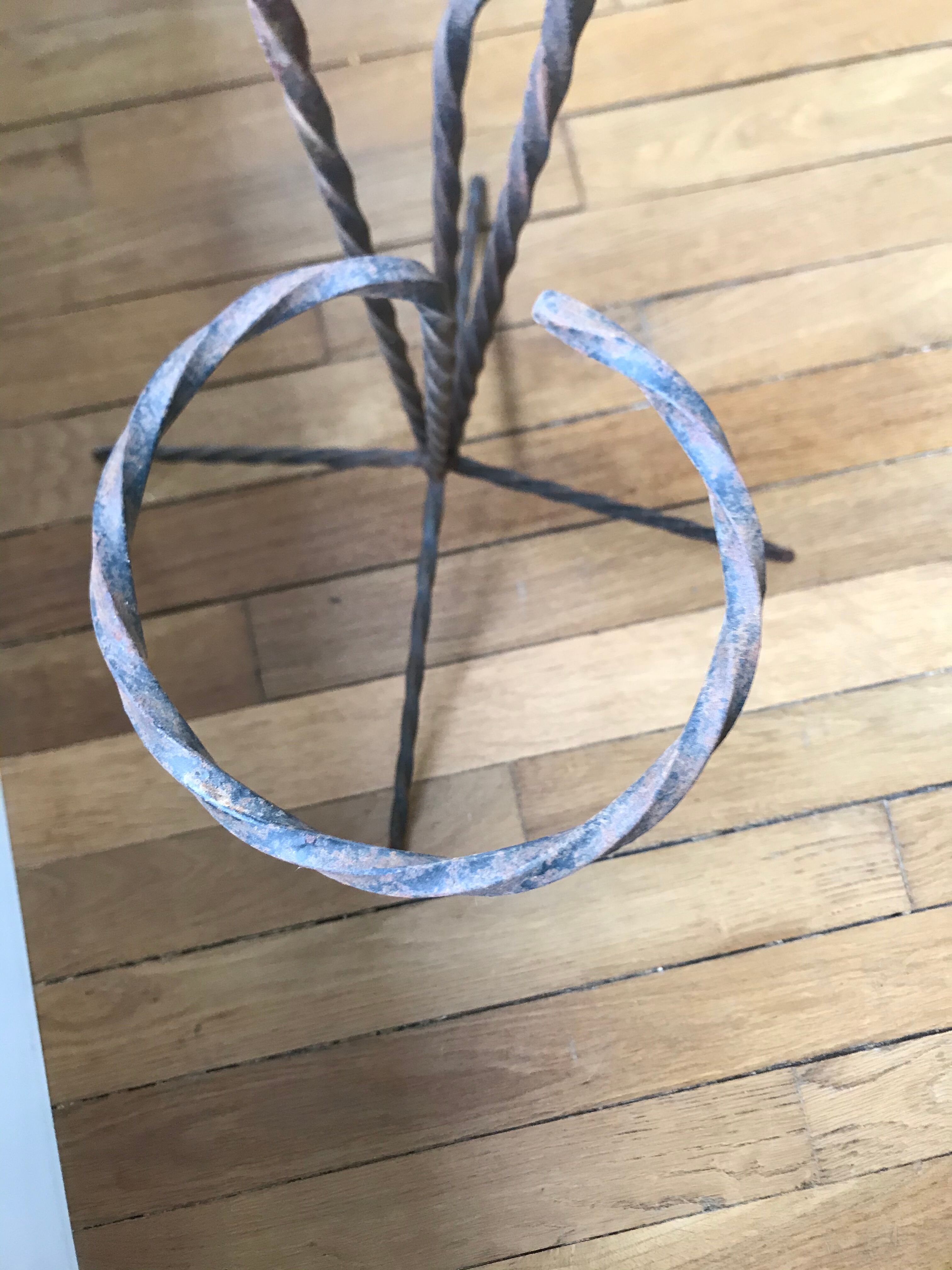 Wrought iron plant holders