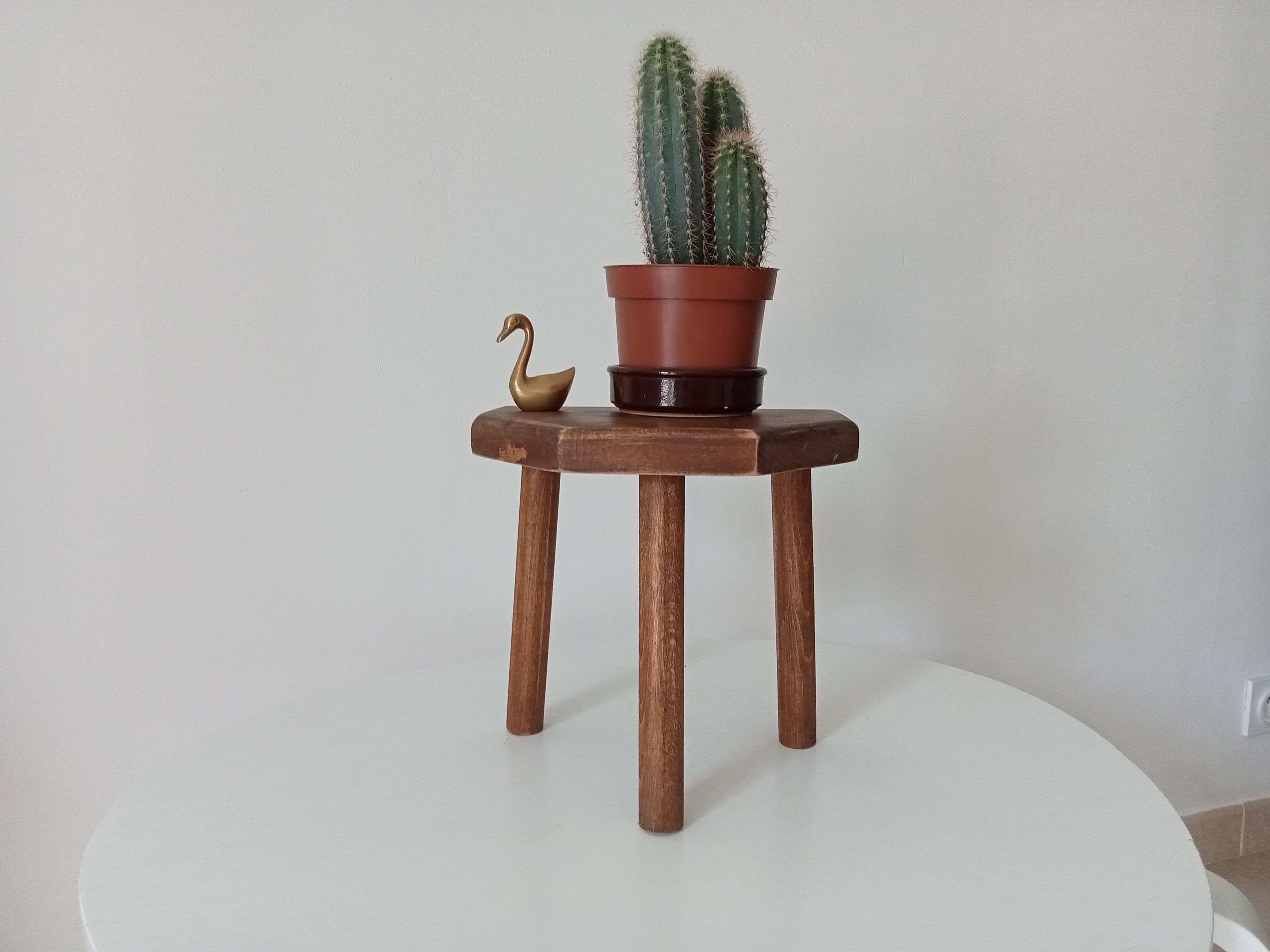 Vintage tripod stool by cowherd