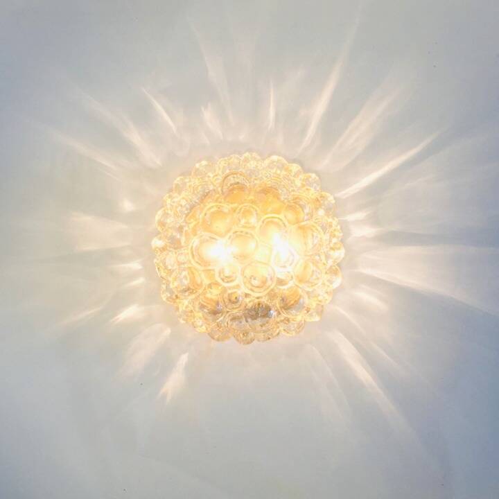 Large Mid-Century Amber Bubble Glass Ceiling Light by Helena Tynell, 1960s