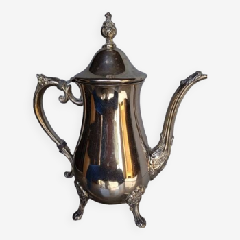 Cafetiere / theiere en metal argenté st Louis XV