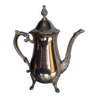 Coffee / teapot in silver metal St Louis XV