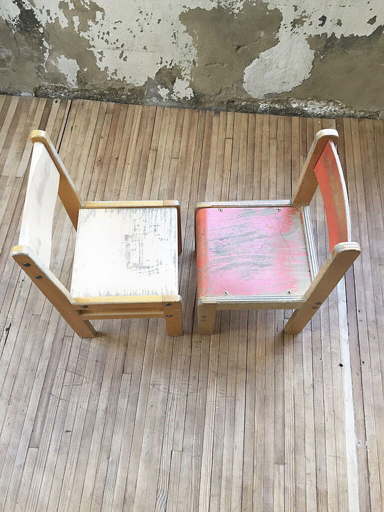 Two kindergarten chairs