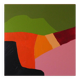 Abstract coloured landscape 80x80cm signed