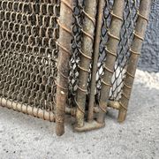 Old 19th century fireplace screen, 4-panel spark arrester