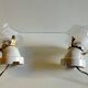 Art Deco wall lights in porcelain and glass paste - 1930s/40s