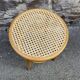 vintage curved wooden stool
