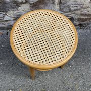 vintage curved wooden stool