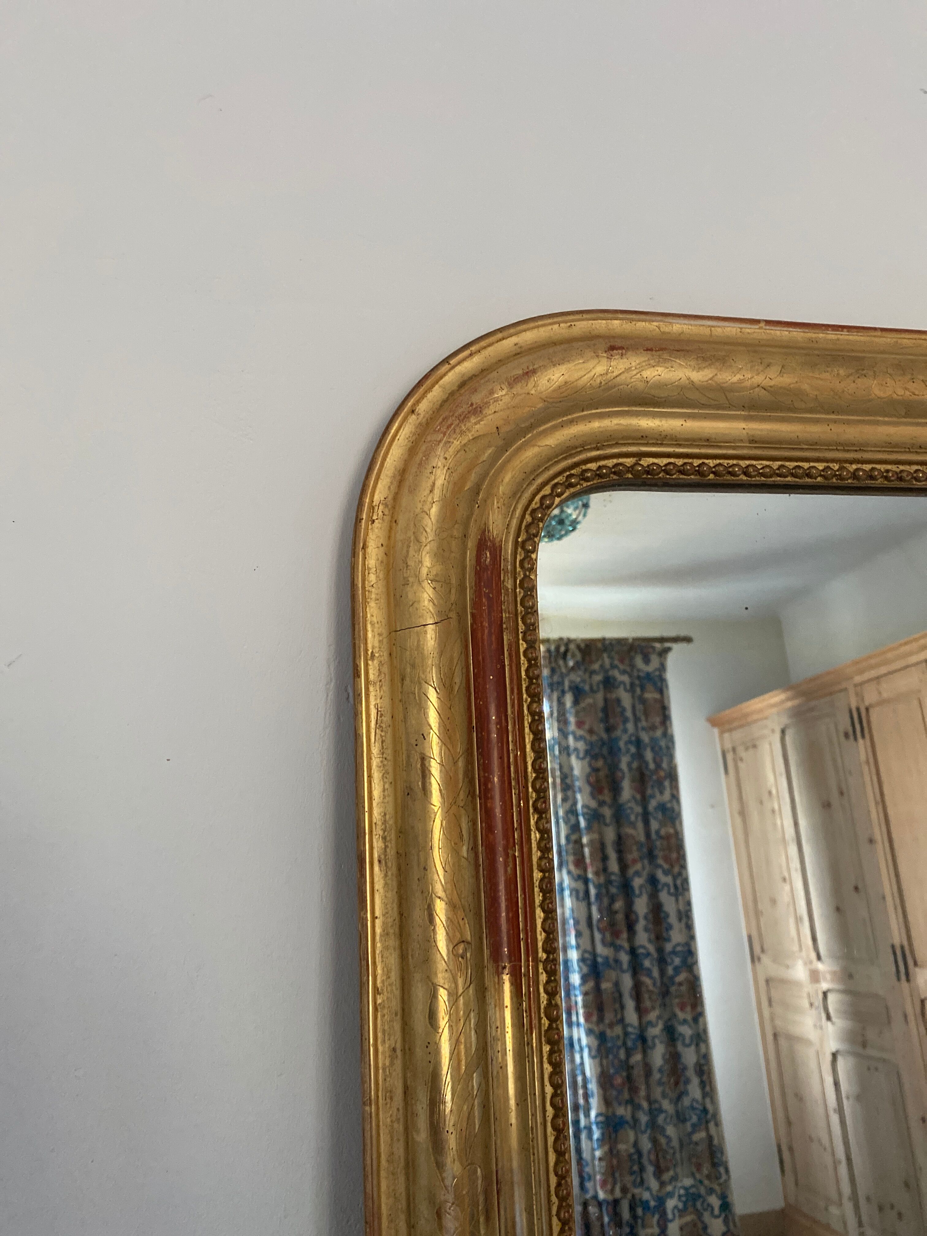 Mirror louis Philippe dore 110x90