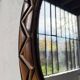 Round rattan mirror 1980