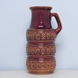 vintage brown West Germany Scheurich can vase