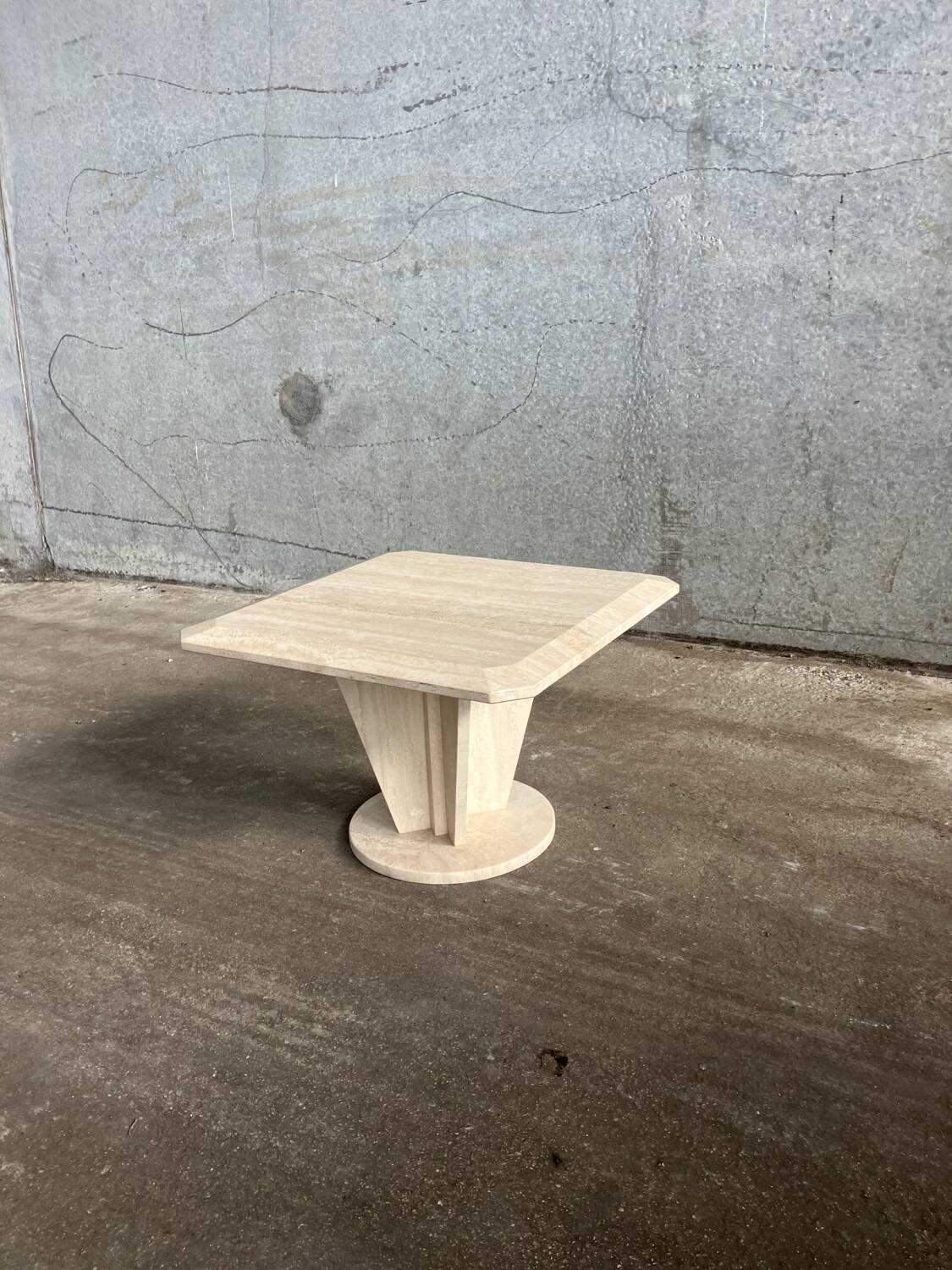 Table basse en travertin, vintage 1970