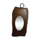 Miroir années 50 cadre bois forme libre