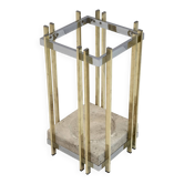 Mid-Century Modern Italian Travertine, Chrome and Brass Umbrella Stands, 70