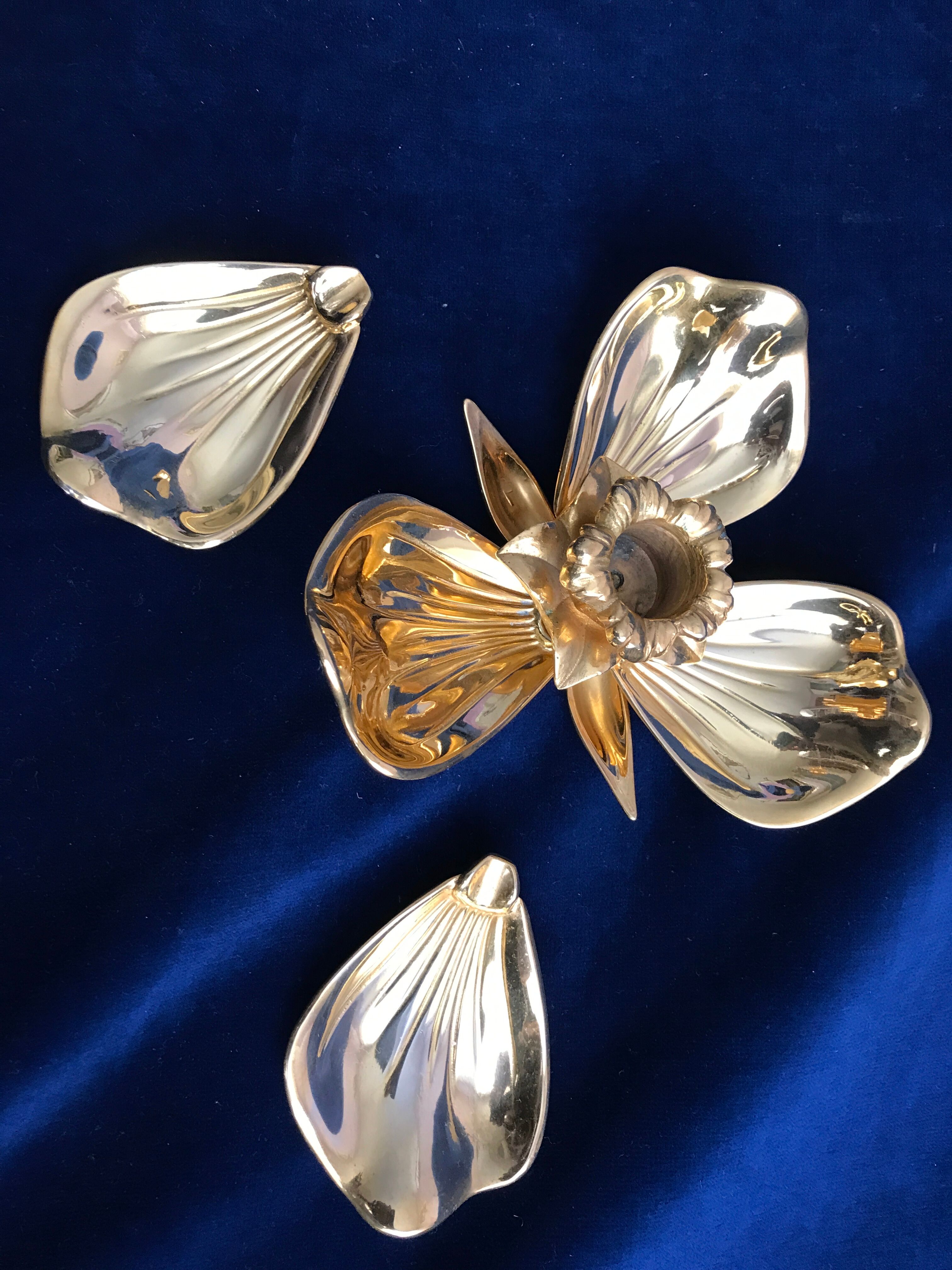 Flower candle holder with 5 ashtrays