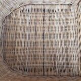 Pair of wicker and rattan armchairs.