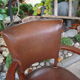 Old leather bridge chair