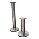Duo of vintage candle holders in silver metal