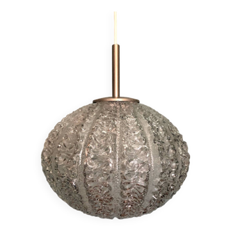 Suspension vintage en verre givré de Dorian Leuchten
