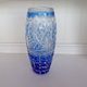 Large Vintage Nachtmann "Bamberg" Cobalt Blue Cut-to-Clear Crystal Vase