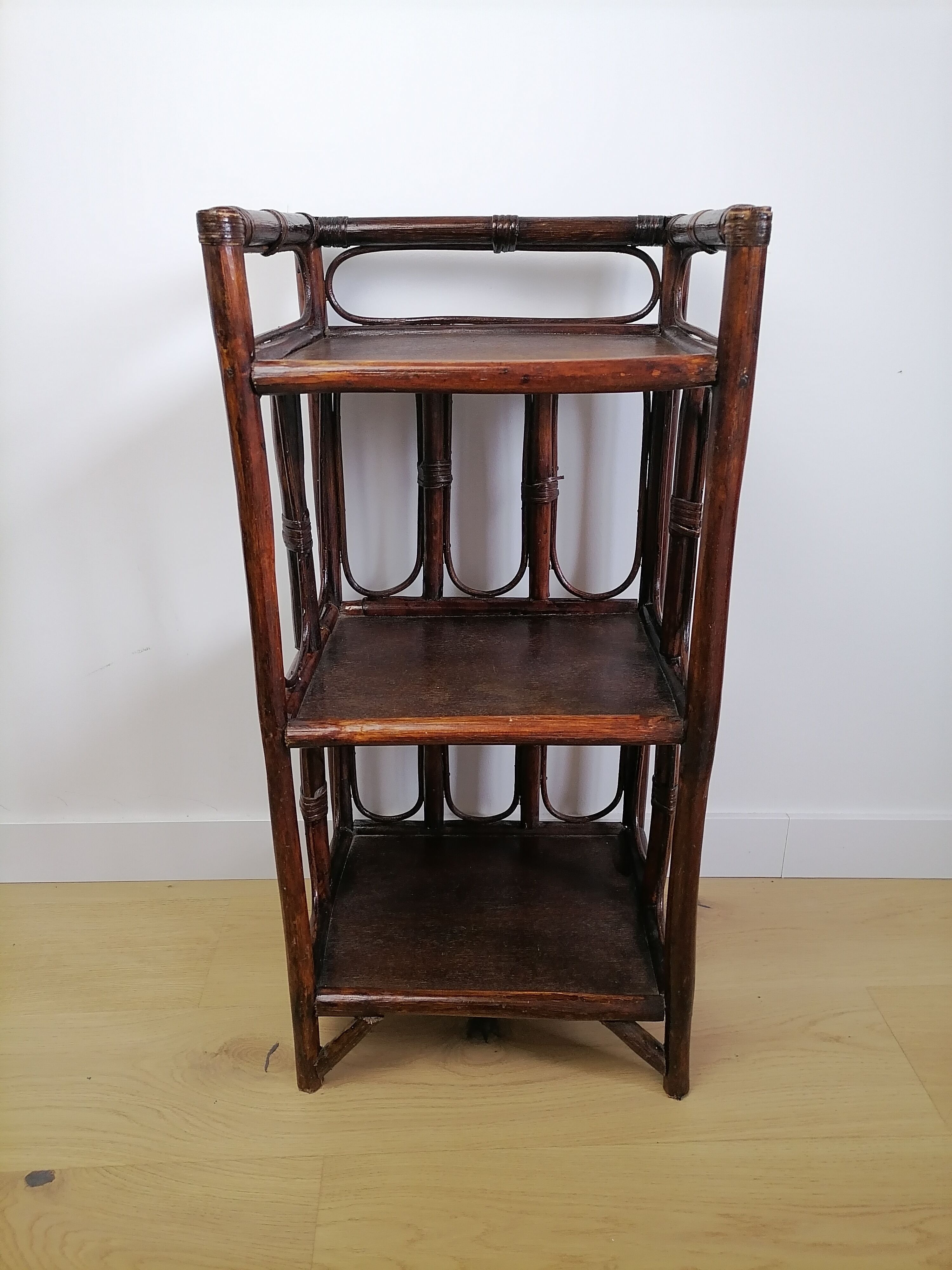 Vintage rattan shelf