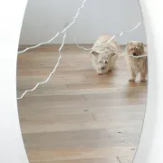 Rimadesio Italian design mirror “Broken” signed
