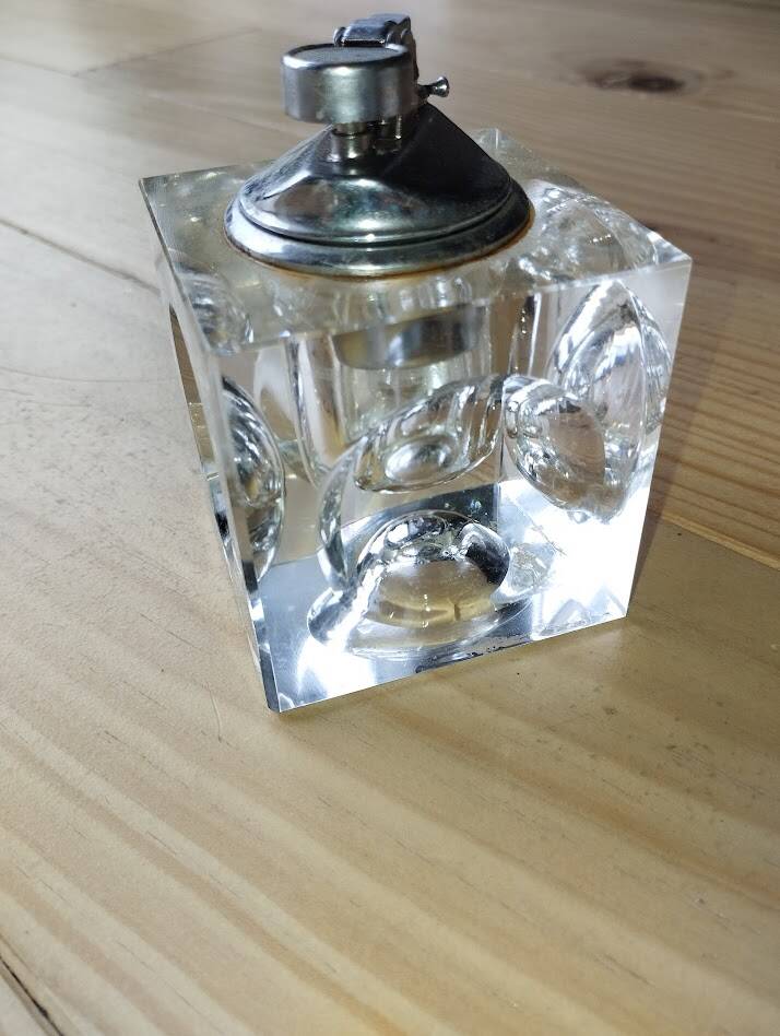 Crystal lighter (Daum / Val Saint-Lambert type)