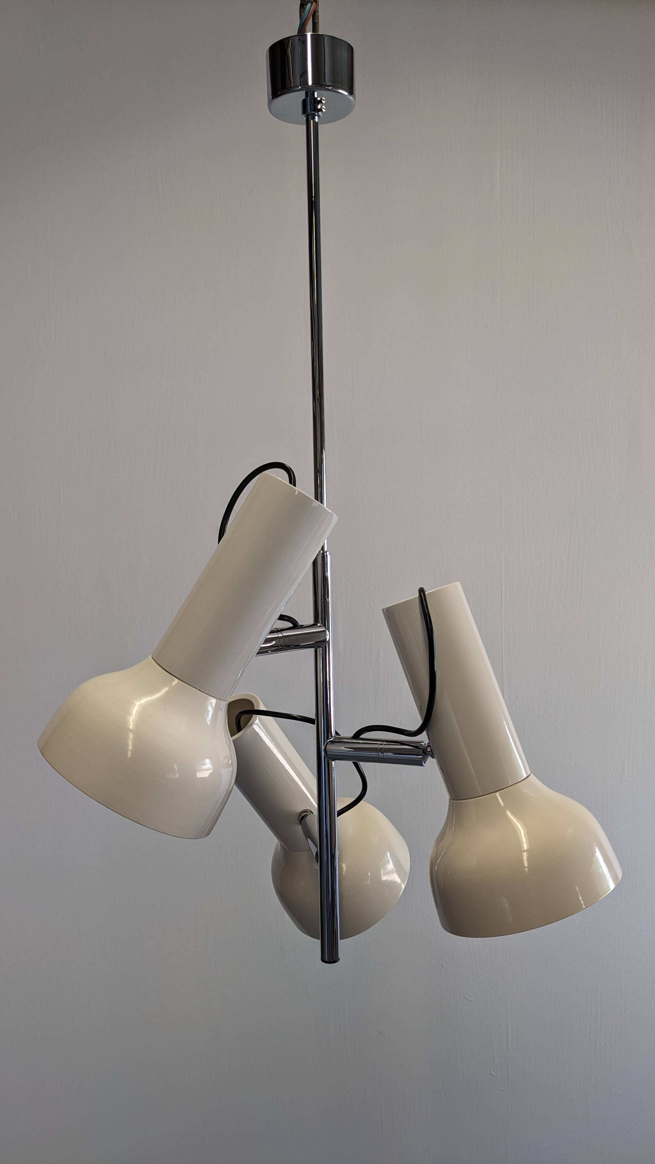 3-spot chandelier by Staff Leuchten, 1960s-70s