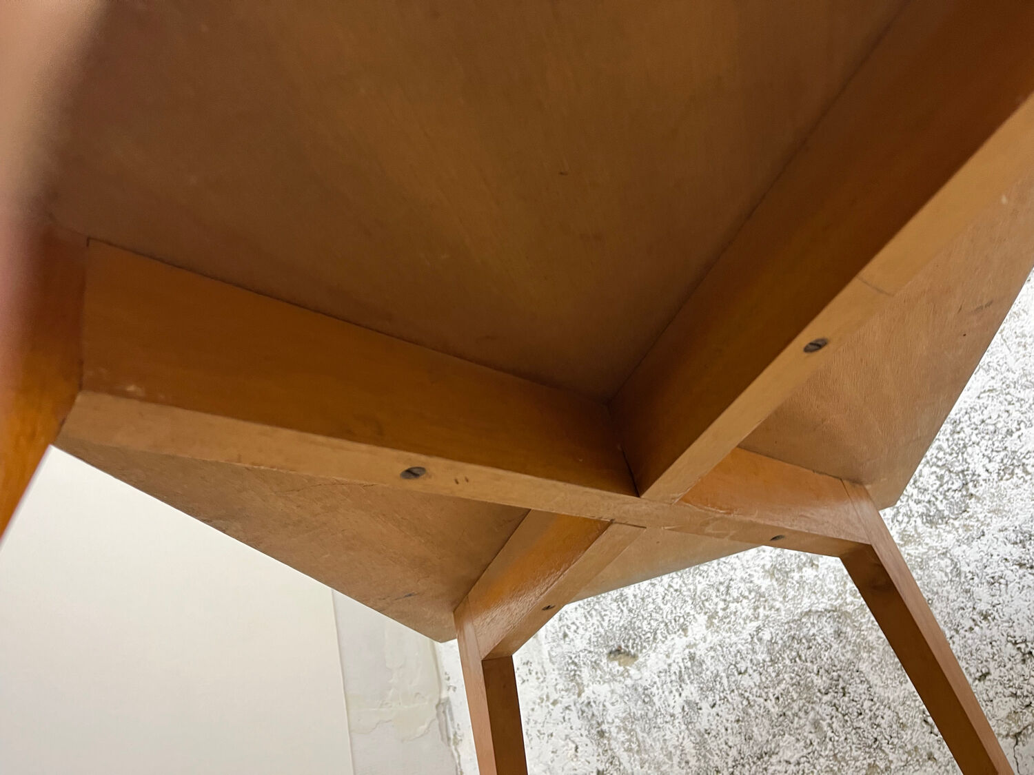 Vintage coffee table legs compass