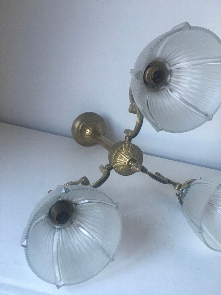 40/50 style brass chandelier